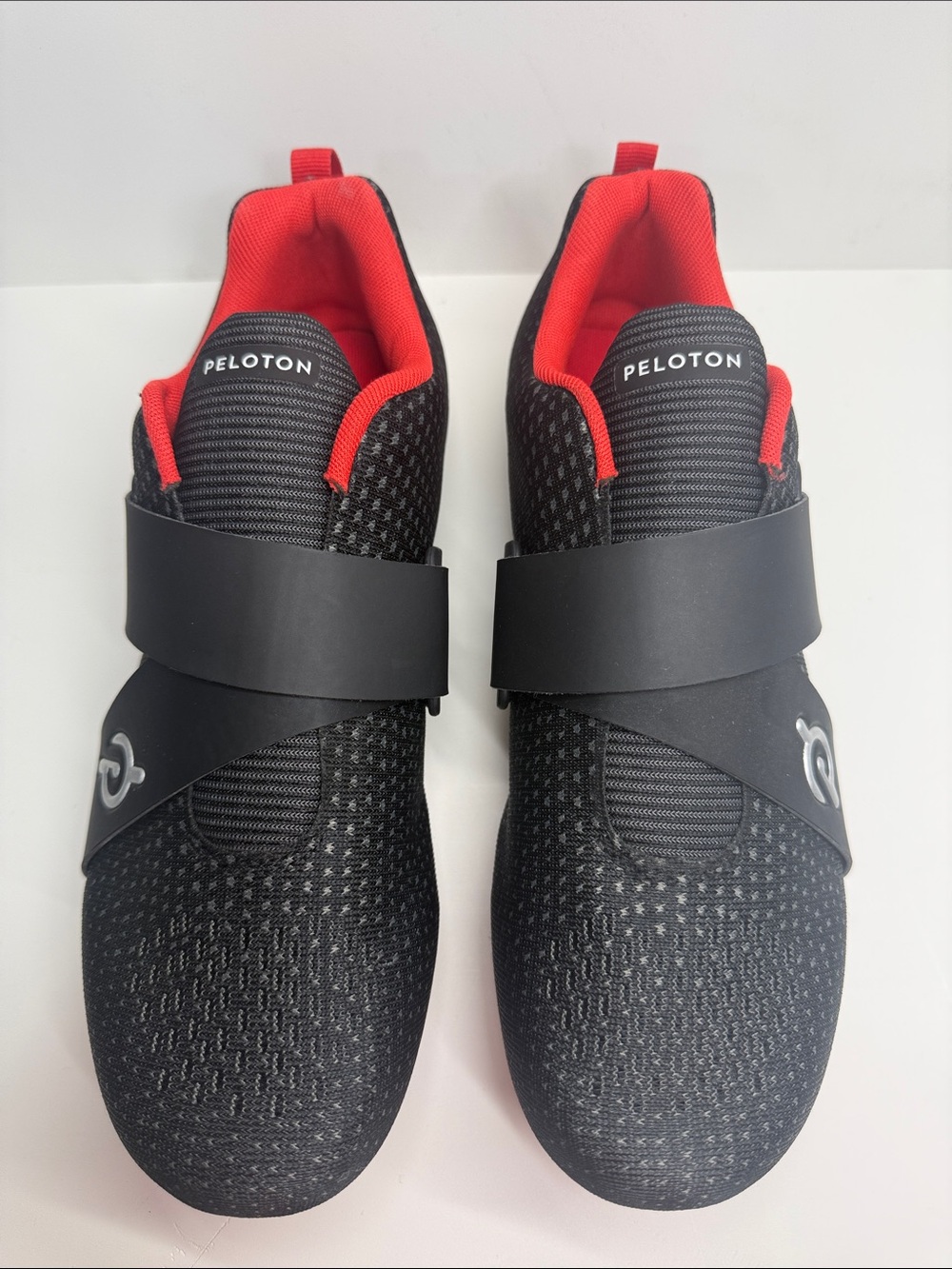 Peloton Men's Black and Red Indoor Cycling Shoes with Strap. Size 8.5 men 10 wom